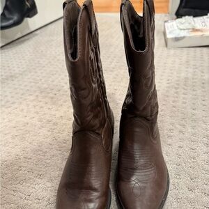Brown Leather Cowboy Boots